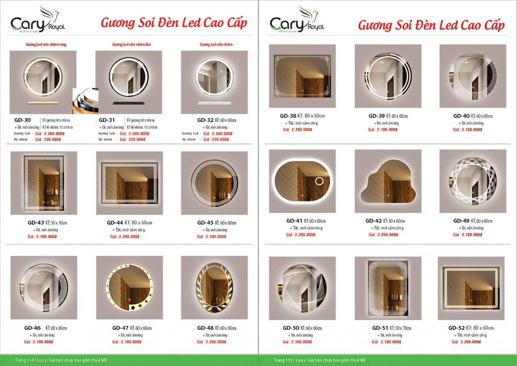 Thiết bị vệ sinh Cary Royal Catalogue và Bảng giá mới nhất 2026 /Page 58